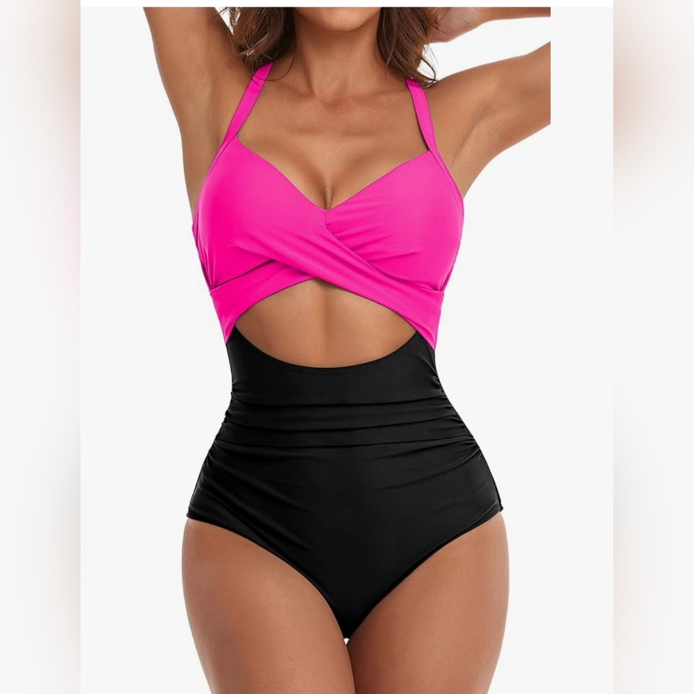 Pink & Black Swimsuit NEW
